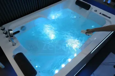 Wanna z hydromasażem K-700 dla 2-óch osób prostokątna 180cmx120cmx65cm DYSZE LEDOWE, PILOT