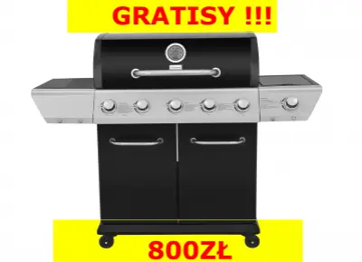 Grill gazowy Garmaz Premium Line 17,2kW 5+1 palników E70J61J25-SB pokrętła LED