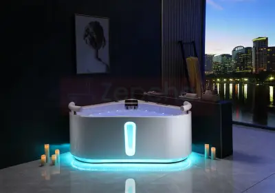 Wanna z hydromasażem EB-D025 narożna 140cmx140cmx60cm Ambiente z podgrzewaczem+pilot