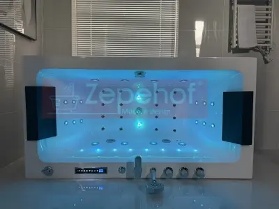 Wanna z hydromasażem LS-4420 150cmx75cmx58cm chromoterapia podgrzewacz