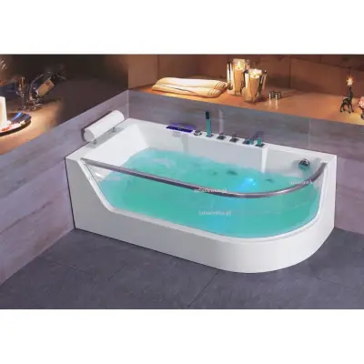 Wanna z hydromasażem CLF-3133 prostokątna 170cmx80cmx59cm prawa