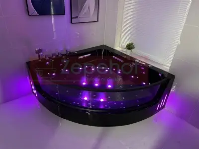 Wanna z hydromasażem CN-3131 LED ZEWNĘTRZNY narożna 150cmx150cmx59cm z podgrzewaczem
