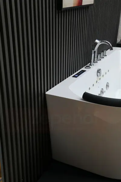 Wanna z hydromasażem EB-802 B prostokątna 150cmx75cmx60cm DYSZE OBROTOWE, PILOT