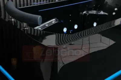 Czarna Wanna z hydromasażem EB-869 prostokątna 180cmx88cmx65cm MASAŻ DŁONI HIT!