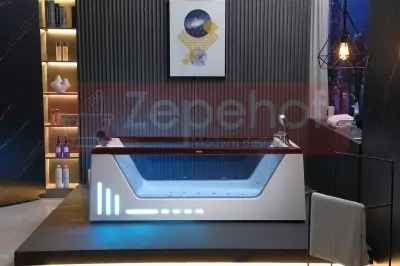 Wanna z hydromasażem BC-607 Weiß prostokątna 174cmx88cmx61cm +Ambiente z podgrzewaczem+pilot