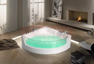 Wanna z hydromasażem C-3131 LED ZEWNĘTRZNY narożna 150cmx150cmx59cm chromoterapia