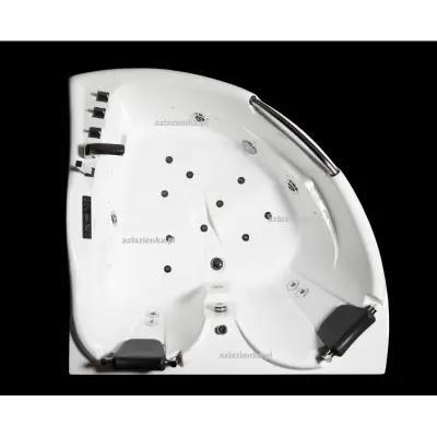 Wanna z hydromasażem C-031 narożna 150cmx150cmx68cm 2-osobowa chromoterapia
