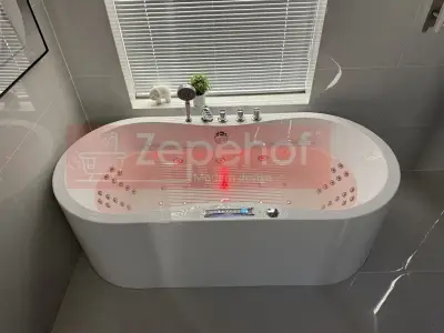 Wanna z hydromasażem LS-4480 170cmx80cmx58cm chromoterapia podgrzewacz