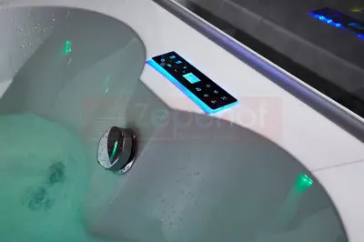 Wanna z hydromasażem LS-7001 LEWA prostokątna 170cmx120cmx56cm 2 osobowa chromoterapia z podgrzewaczem