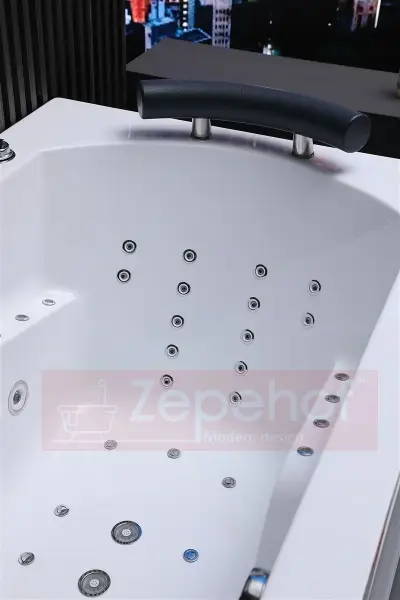 Wanna z hydromasażem EB-869 prostokątna 180cmx88cmx65cm DYSZE LEDOWE, PILOT
