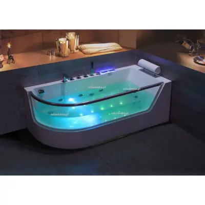 Wanna z hydromasażem CLF-3133 prostokątna 170cmx80cmx59cm lewa