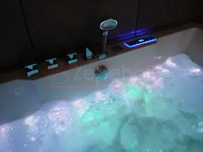 Wanna z hydromasażem LS-5010 prostokątna 180cmx80cmx57cm chromoterapia z podgrzewaczem