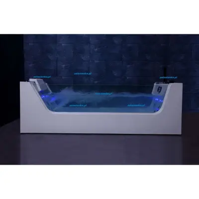 Wanna z hydromasażem C-3210 prostokątna 180cmx80cmx58cm+podgrzewacz
