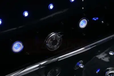 Czarna Wanna z hydromasażem EB-D710 prostokątna 170cmx80cmx60cm z podgrzewaczem+pilot