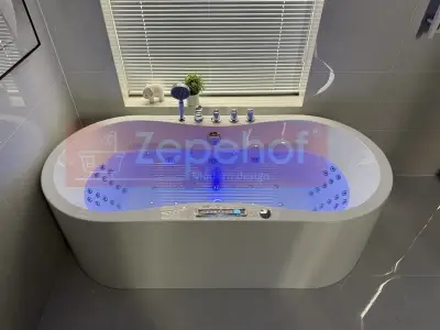 Wanna z hydromasażem LS-4480 170cmx80cmx58cm chromoterapia podgrzewacz