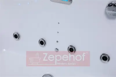 Wanna z hydromasażem EB-D873 PRAWA prostokątna 185cmx120cmx65cm 2 DYSZE OBROTOWE, MASAŻ KARKU, WODOSPADY, PILOT