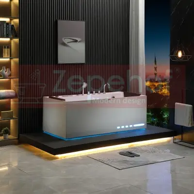 Wanna z hydromasażem EB-D710 prostokątna 170cmx80cmx60cm z podgrzewaczem+pilot