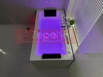 Wanna z hydromasażem LS-4420 150cmx75cmx58cm chromoterapia podgrzewacz
