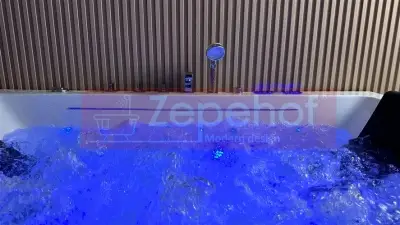 Wanna z hydromasażem C-509 2+2 prostokątna 180cmx120cmx59cm WODOSPAD chromoterapia