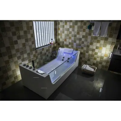 Wanna z hydromasażem C-3210 prostokątna 180cmx80cmx58cm+podgrzewacz