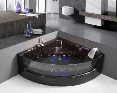 Wanna z hydromasażem CN-3131 narożna 150cmx150cmx59cm black shadow