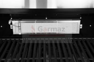 Grill gazowy Garmaz Premium Line MOC 24kW 6+1 palników + opiekacz + rożen elektryczny M61A65-SB-BB pokrętła LED