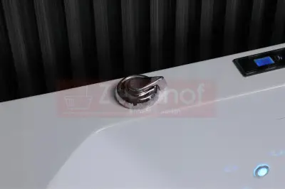 Wanna z hydromasażem EB-802 prostokątna 150cmx75cmx61cm DYSZE OBROTOWE, WODOSPADY, PILOT