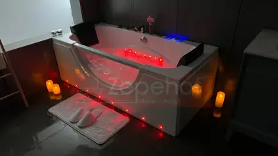 Wanna z hydromasażem C-510 prostokątna 170cmx80cmx59cm chromoterapia