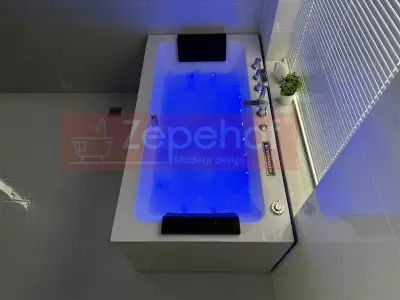 Wanna z hydromasażem LS-4420 150cmx75cmx58cm chromoterapia podgrzewacz