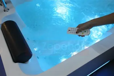 Wanna z hydromasażem K-700 dla 2-óch osób prostokątna 180cmx120cmx65cm DYSZE LEDOWE, PILOT