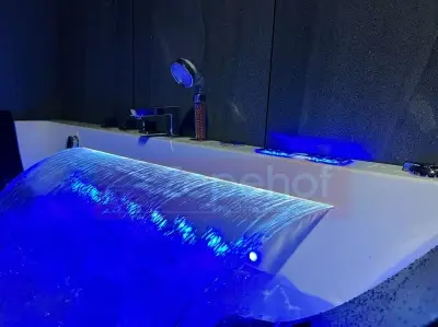 Wanna z hydromasażem C-509 2+2 prostokątna 180cmx120cmx59cm WODOSPAD chromoterapia