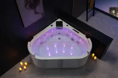 Wanna z hydromasażem EB-D025 narożna 140cmx140cmx60cm Ambiente z podgrzewaczem+pilot