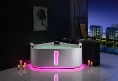 Wanna z hydromasażem EB-D025 narożna 150cmx150cmx60cm Ambiente z podgrzewaczem+pilot