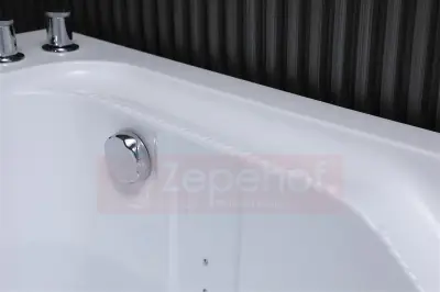 Wanna z hydromasażem K-700 dla 2-óch osób prostokątna 180cmx120cmx65cm DYSZE LEDOWE, PILOT