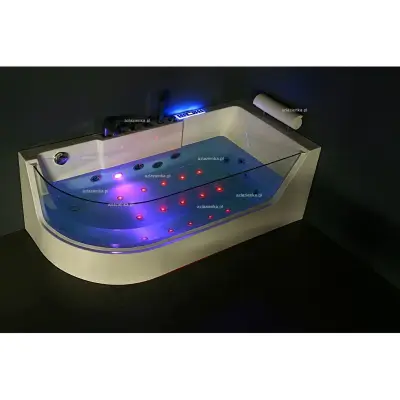 Wanna z hydromasażem CL-3132 prostokątna 150cmx75cmx59cm lewa