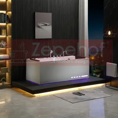 Wanna z hydromasażem EB-D710 prostokątna 170cmx80cmx60cm z podgrzewaczem+pilot