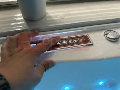 Wanna z hydromasażem LS-7001 PRAWA prostokątna 170cmx120cmx56cm 2-osobowa chromoterapia z podgrzewaczem