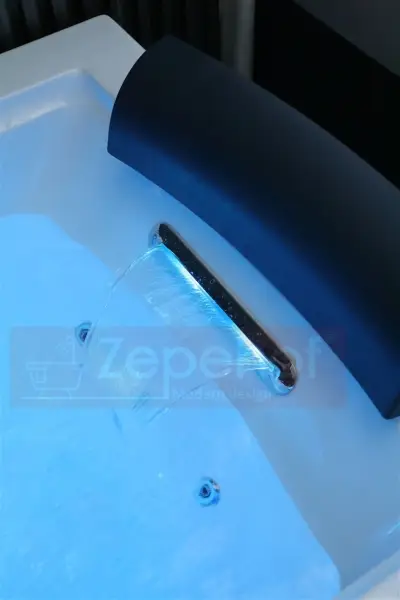 Wanna z hydromasażem BC-602 prostokątna 180cmx90cmx66cm DYSZE OBROTOWE, MASAŻ KARKU, WODOSPADY, PILOT