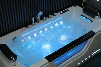 Wirujące dysze Wanna z hydromasażem BC-638B prostokątna 180cmx80cmx73cm z podgrzewaczem+pilot