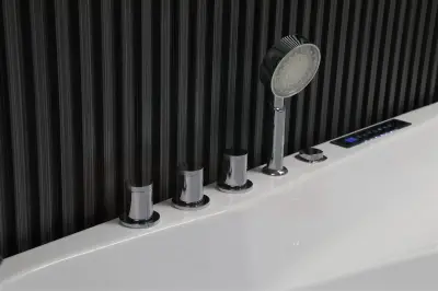 Wanna z hydromasażem EB-101 L LEWA  prostokątna 170cmx101cmx63cm  DYSZE OBROTOWE, PILOT