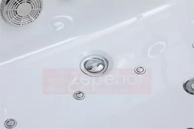 Wanna z hydromasażem EB-7065 prostokątna 180cmx120cmx59cm DYSZE OBROTOWE NA PLECY, WODOSPAD, PILOT