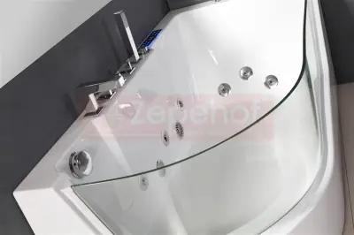 Wanna z hydromasażem C-3132 prostokątna 150cmx75cmx59cm lewa
