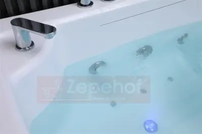 Wirujące dysze Wanna z hydromasażem EG-015 narożna 150cmx150cmx65cm spadające SOPLE LEDowe HIT!