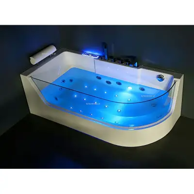 Wanna z hydromasażem CL-3133 prostokątna 170cmx80cmx59cm prawa