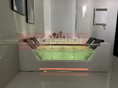 Wanna z hydromasażem C-509 2+2 prostokątna 180cmx120cmx59cm WODOSPAD chromoterapia