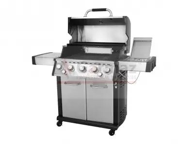 Grill gazowy Garmaz Premium Line MOC 24kW 6+1 palników + opiekacz + rożen elektryczny M61A65-SB-BB pokrętła LED