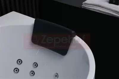 Wanna z hydromasażem EB-802 prostokątna 170cmx80cmx61cm DYSZE OBROTOWE, WODOSPADY, PILOT