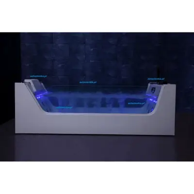 Wanna z hydromasażem C-3210 prostokątna 180cmx80cmx58cm+podgrzewacz