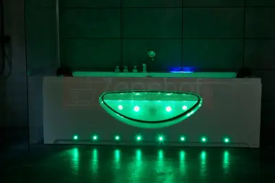 Wanna z hydromasażem LS-5010 prostokątna 180cmx80cmx57cm chromoterapia z podgrzewaczem