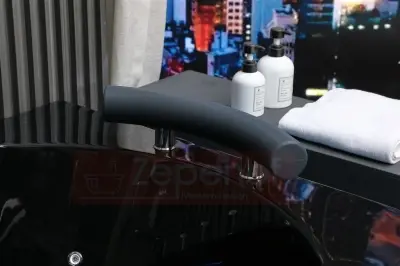 Czarna Wanna z hydromasażem EB-869 prostokątna 180cmx88cmx65cm MASAŻ DŁONI HIT!